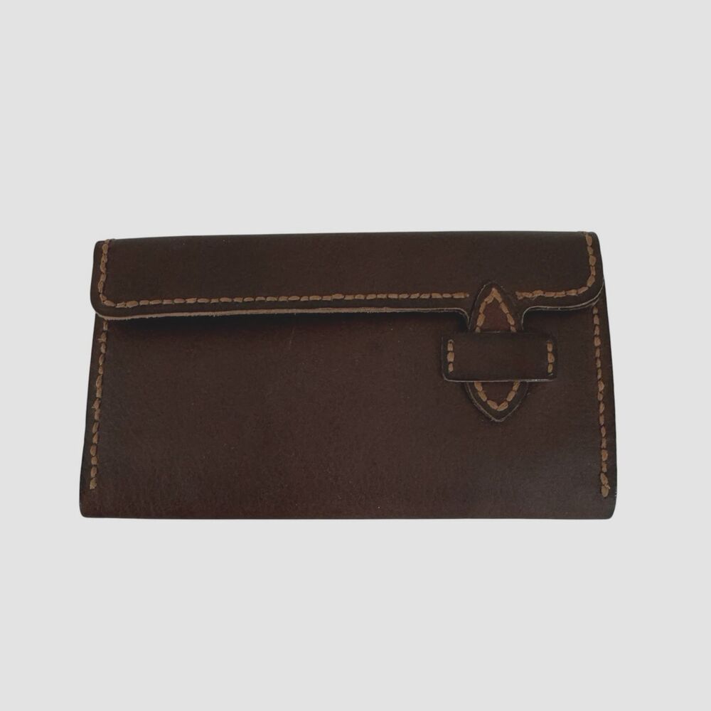 BED STU Wallet EUC Brown Leather Distressed 7" x 4" Womens READ